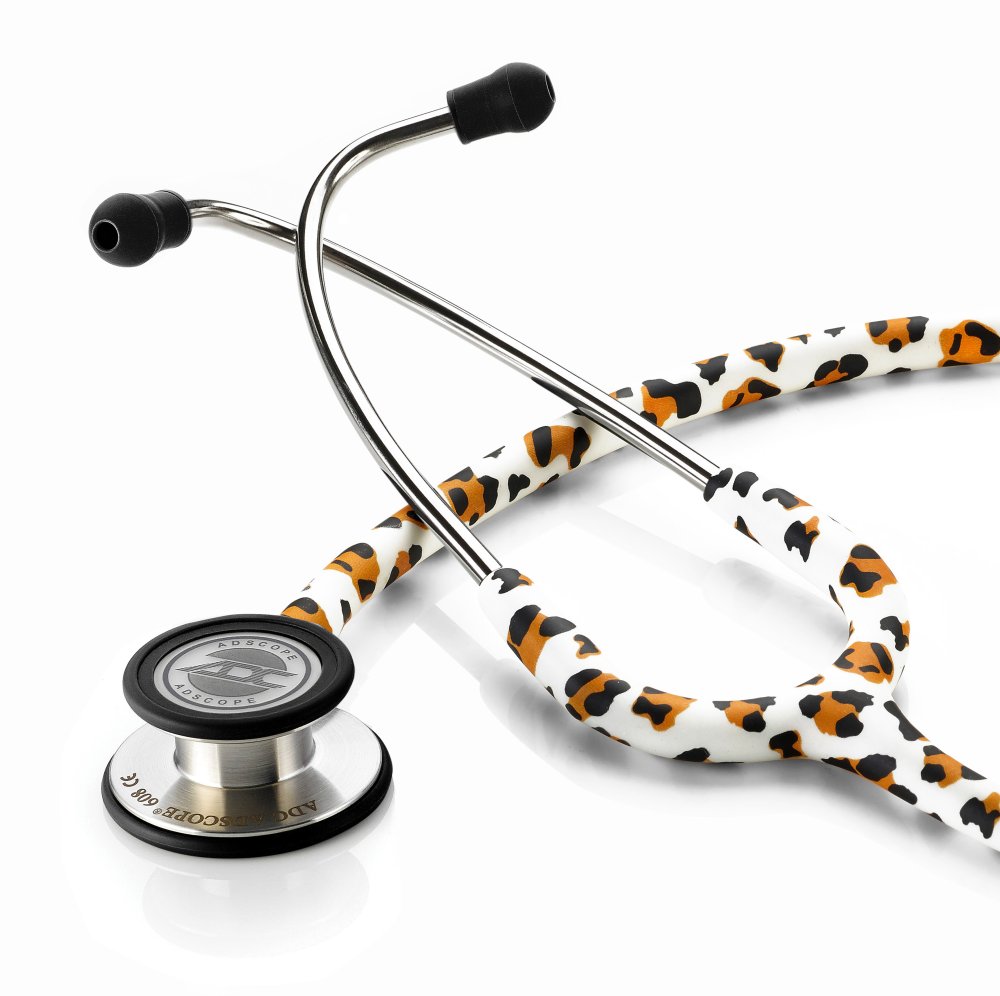 Adscope® 608 | Convertible Clinician Stethoscope Stethoscope American Diagnostic Leopard  