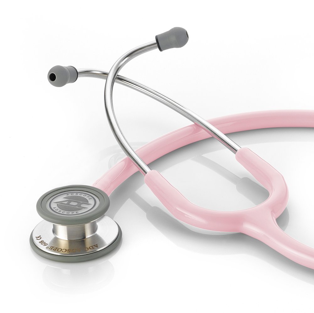 Stéthoscope clinique ADC Adscope® 608 avec lampe de poche Stethoscope American Diagnostic Pink