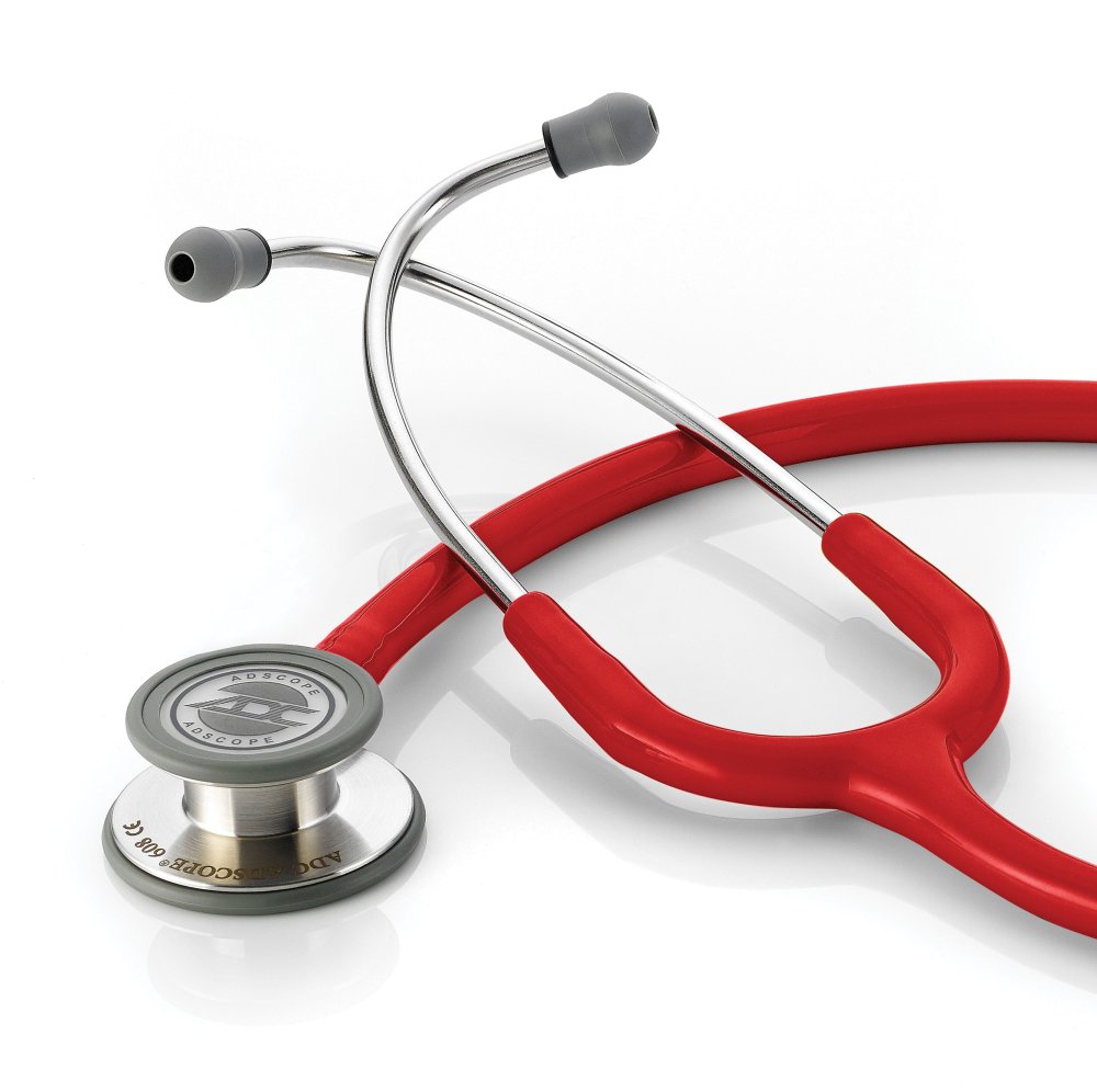 Adscope® 608 | Convertible Clinician Stethoscope Stethoscope American Diagnostic Red  