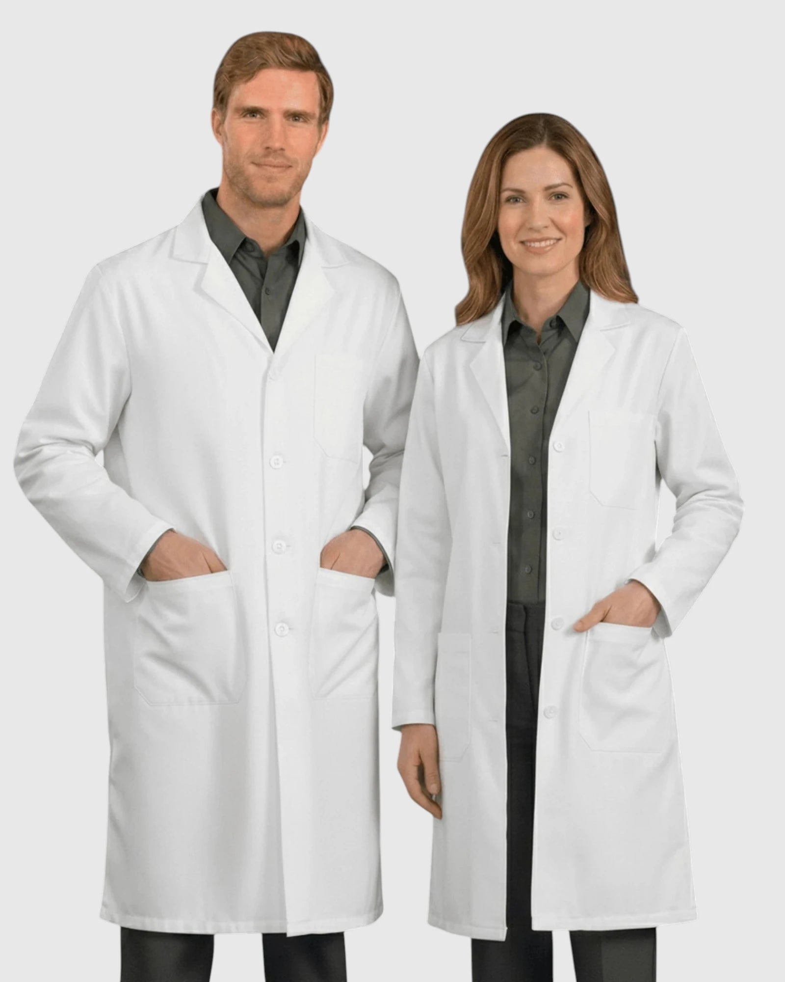 Blouse de laboratoire blanche unisexe