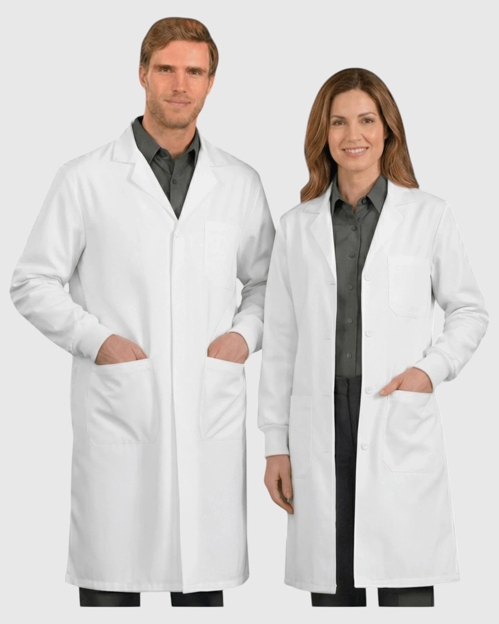 Blouse de laboratoire blanche unisexe
