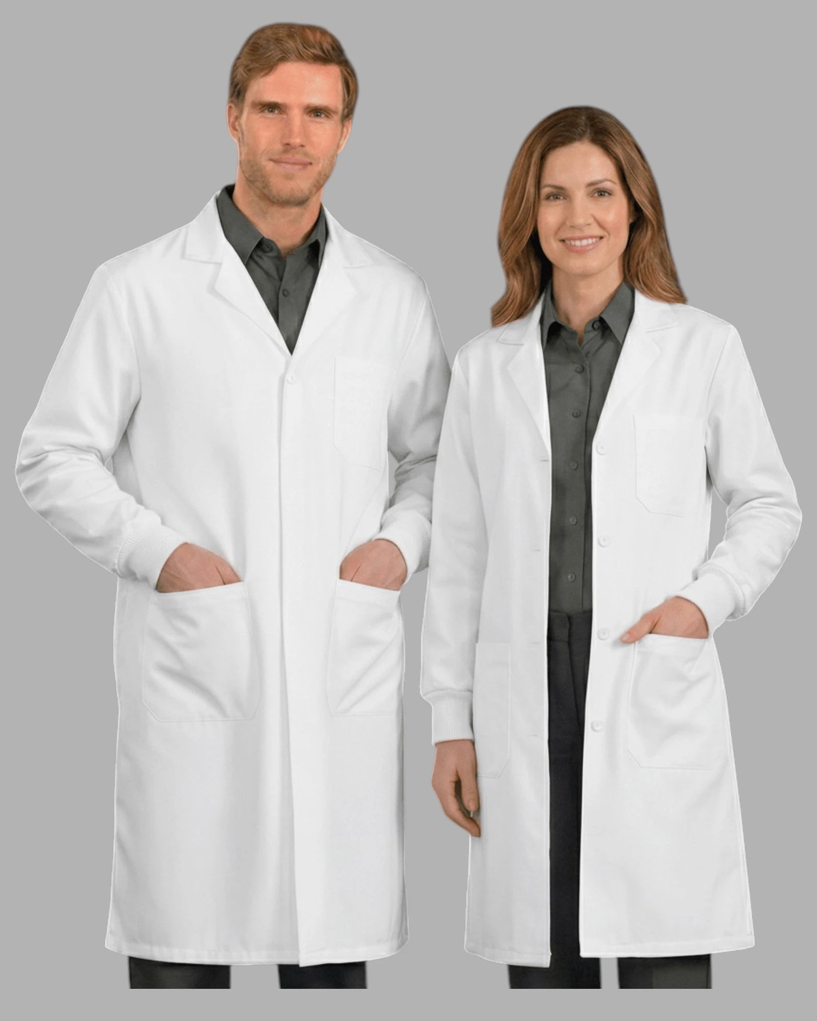 Blouse de laboratoire blanche unisexe