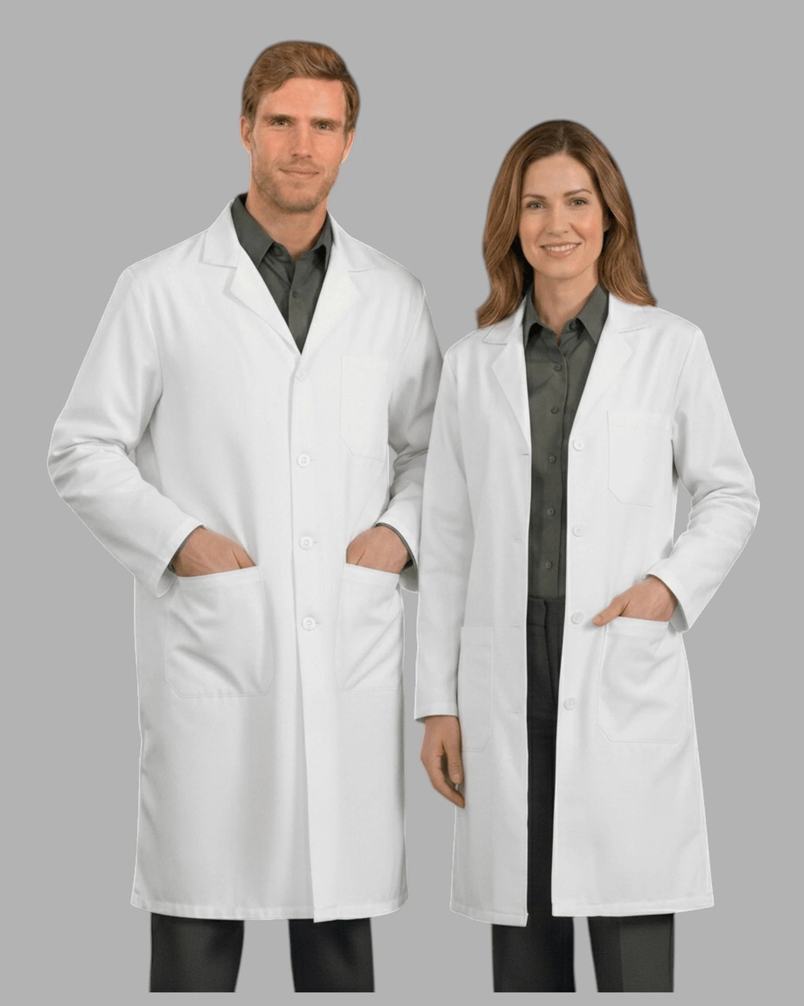 Blouse de laboratoire blanche unisexe