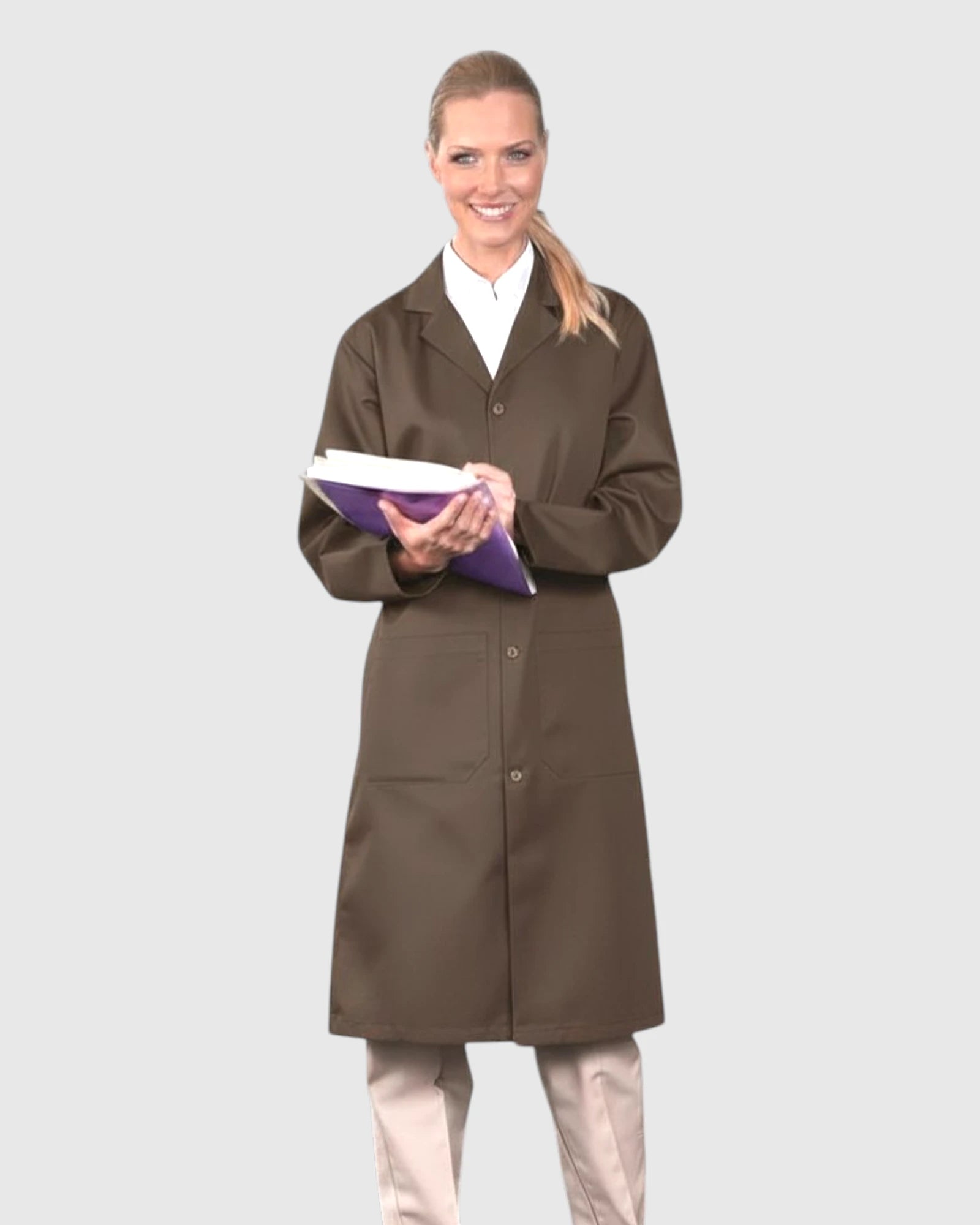 Manteau d'atelier unisexe - Bouton-pression sur le devant