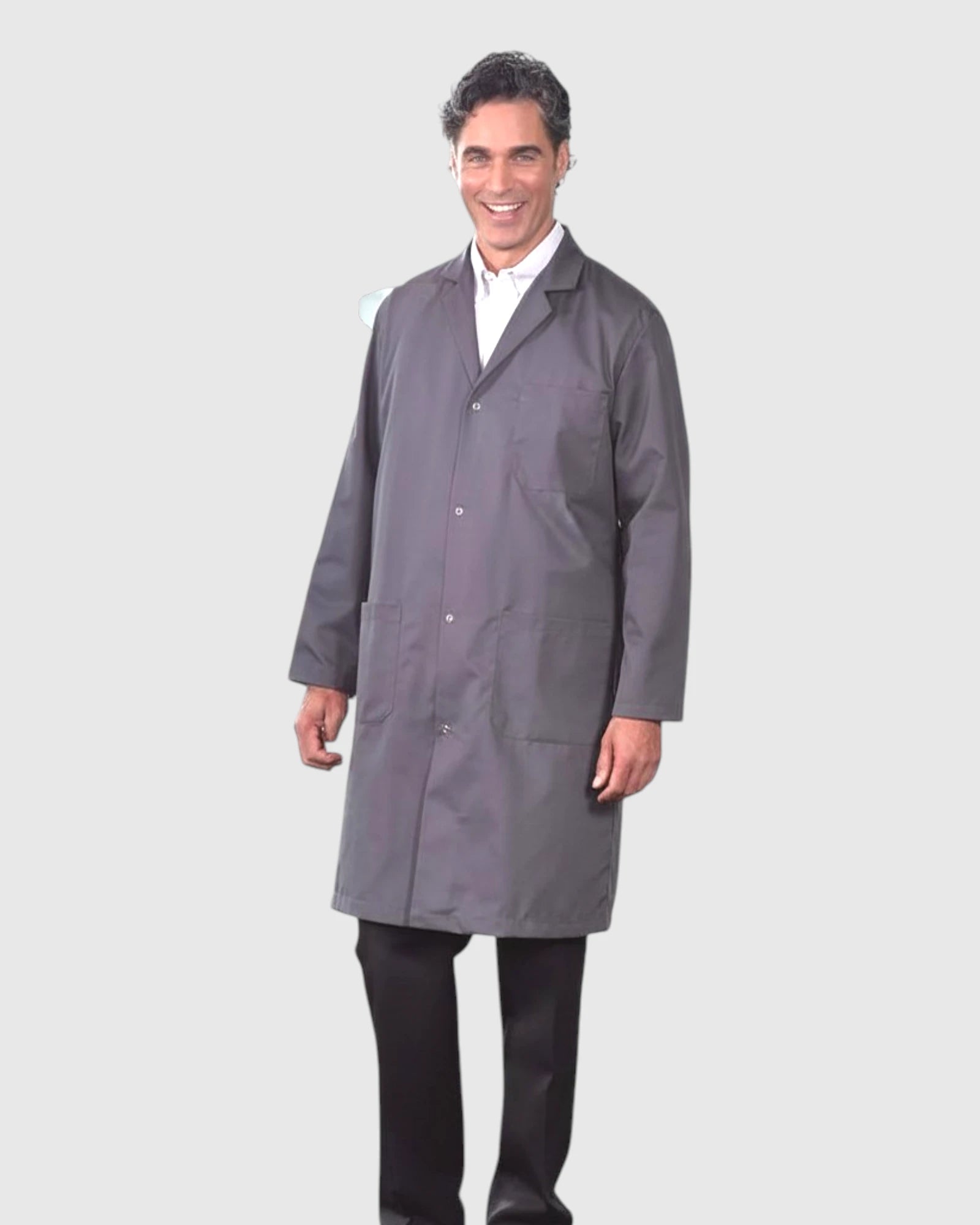 Manteau d'atelier unisexe - Bouton-pression sur le devant