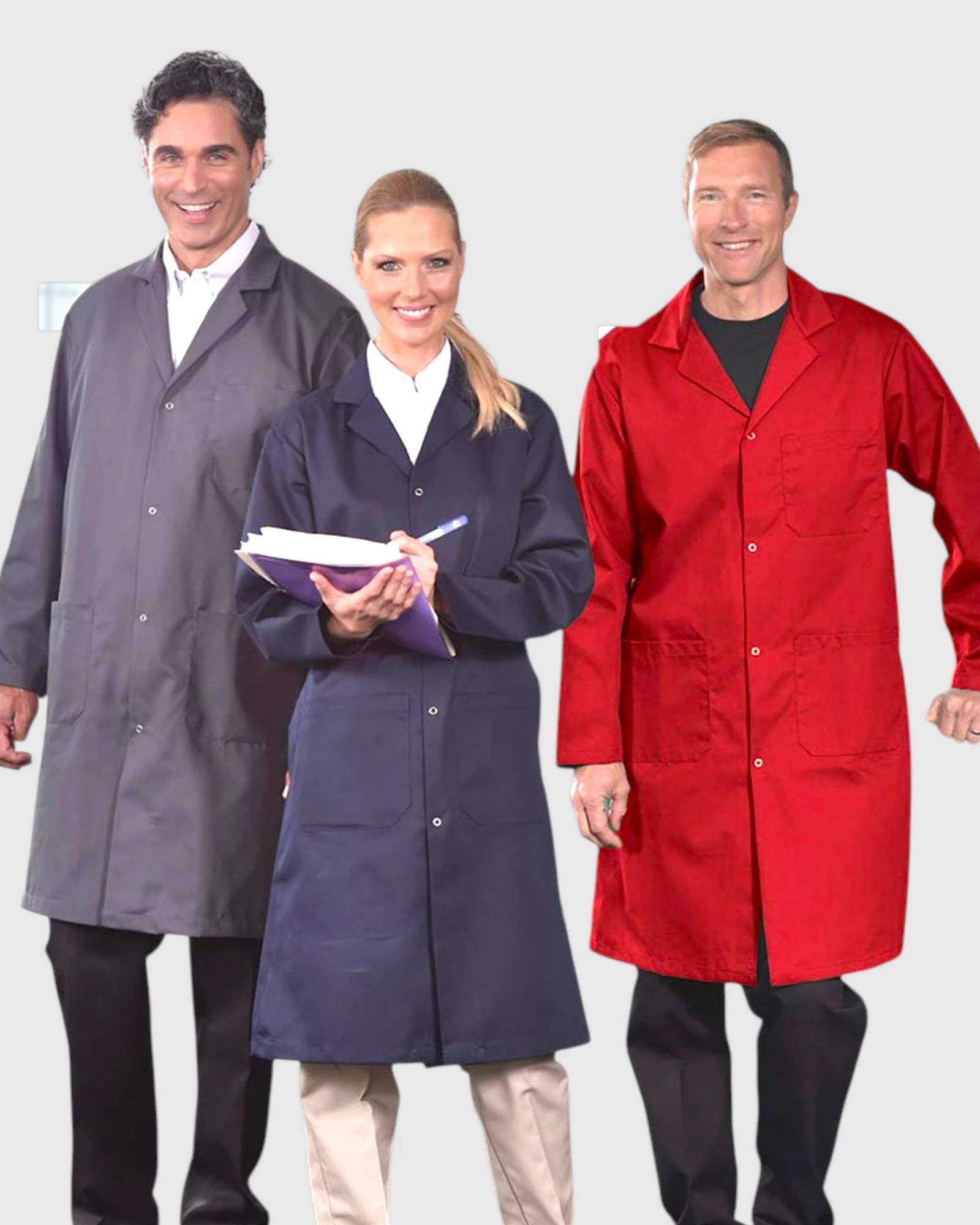 Manteau d'atelier unisexe - Bouton-pression sur le devant