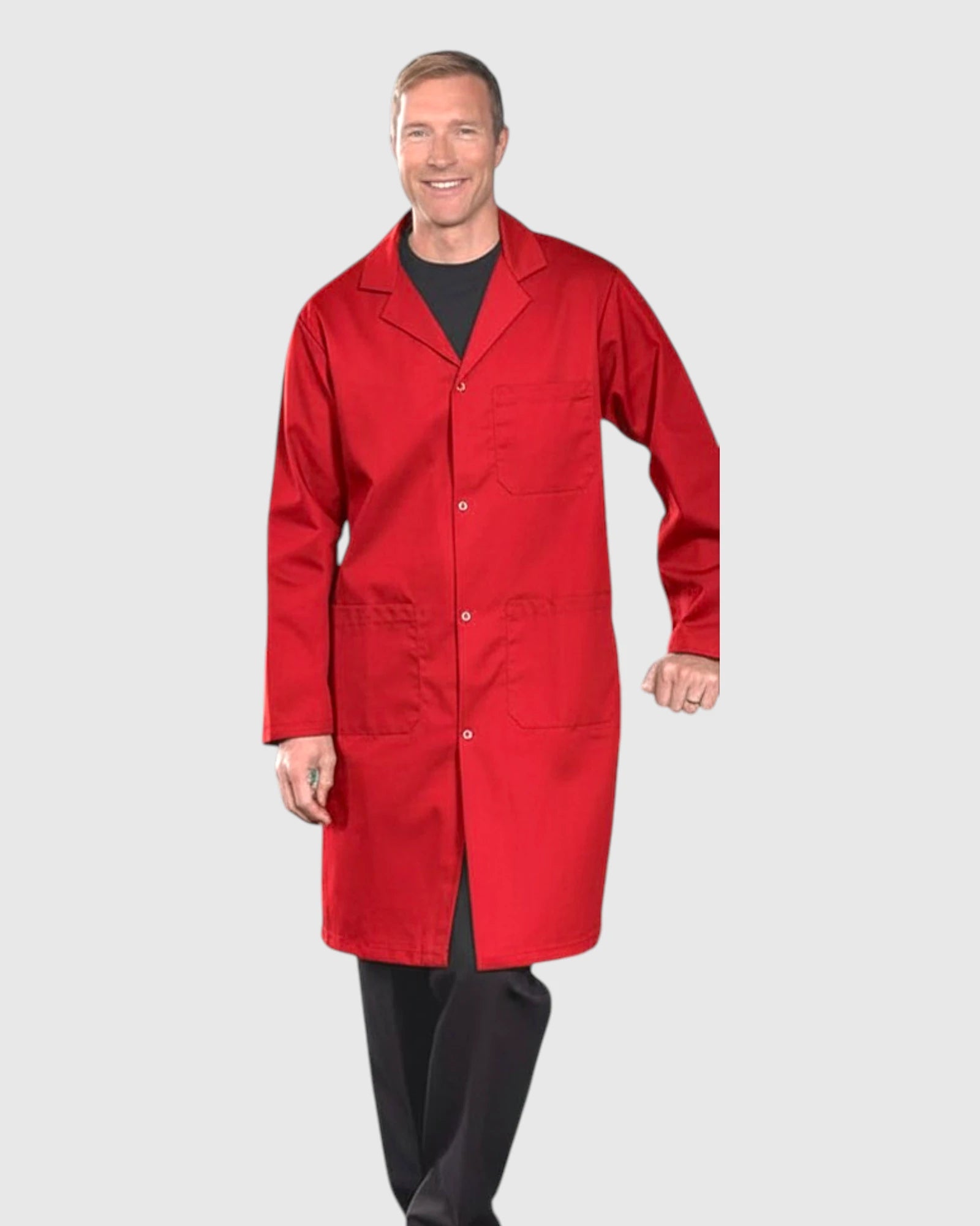 Manteau d'atelier unisexe - Bouton-pression sur le devant