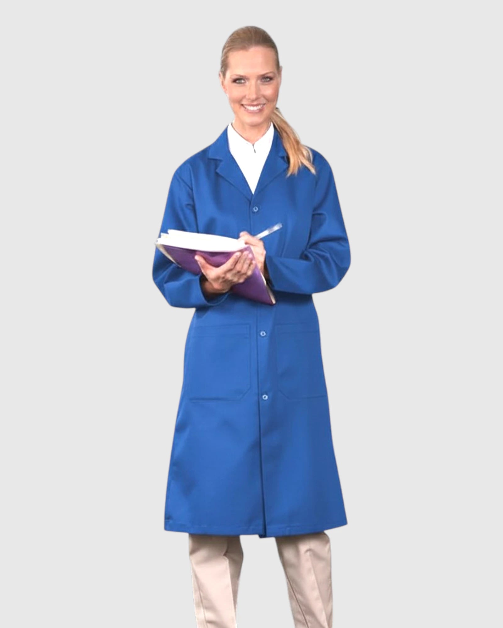 Manteau d'atelier unisexe - Bouton-pression sur le devant
