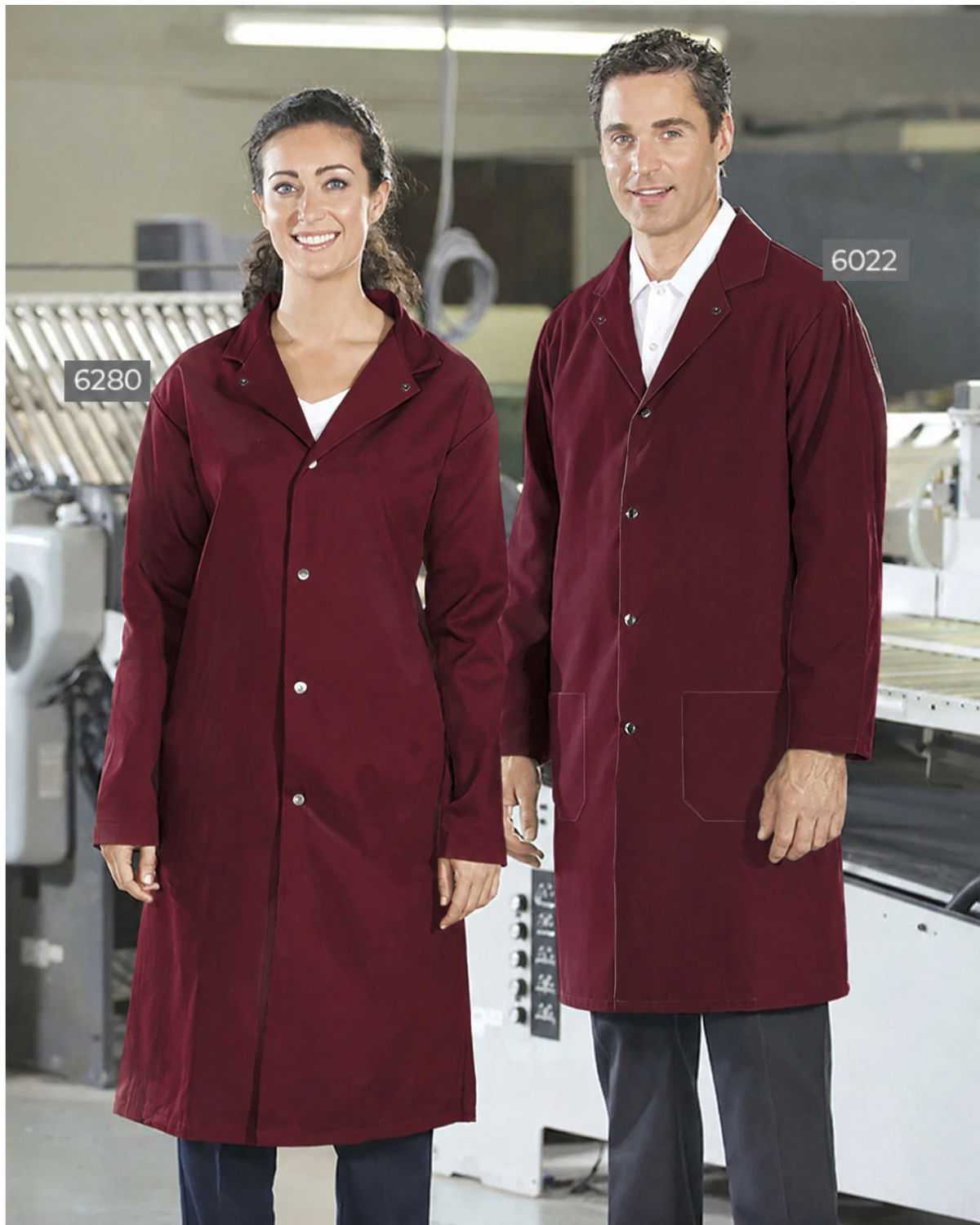 Coloured Food Industry Coats