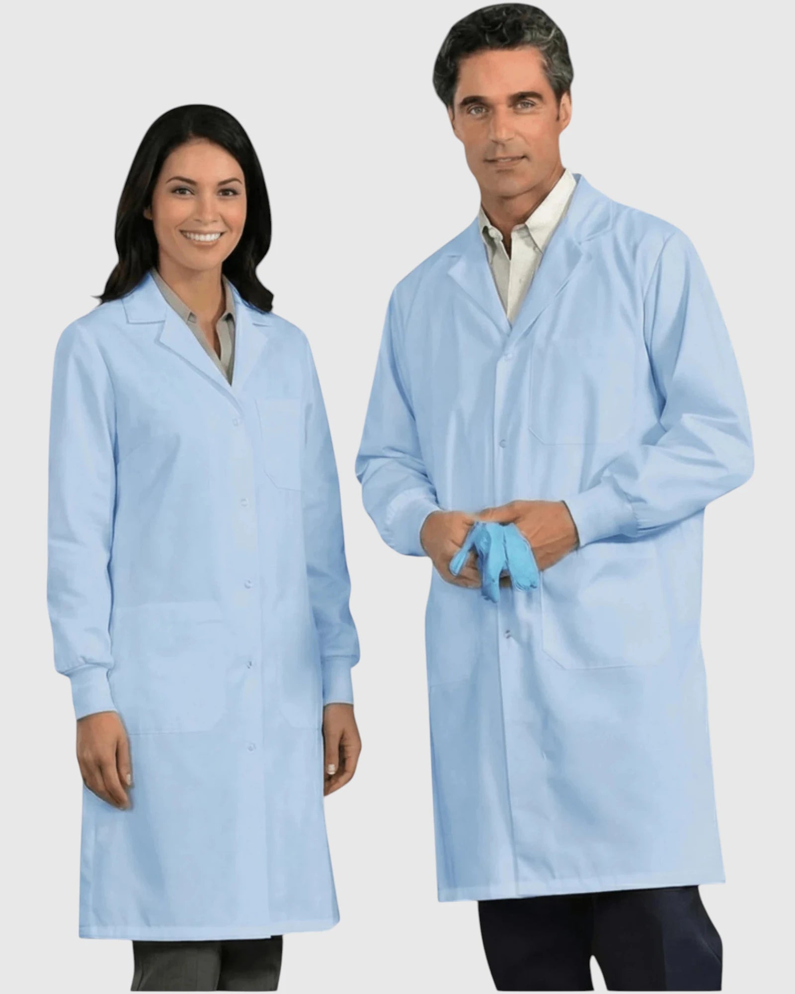 Blouse de laboratoire blanche unisexe