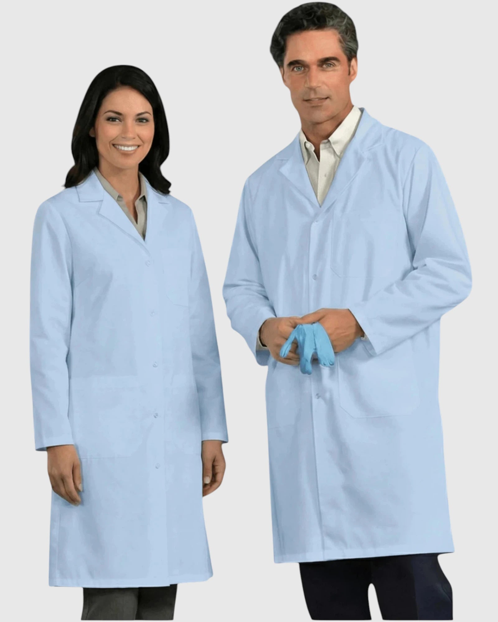 Blouse de laboratoire blanche unisexe