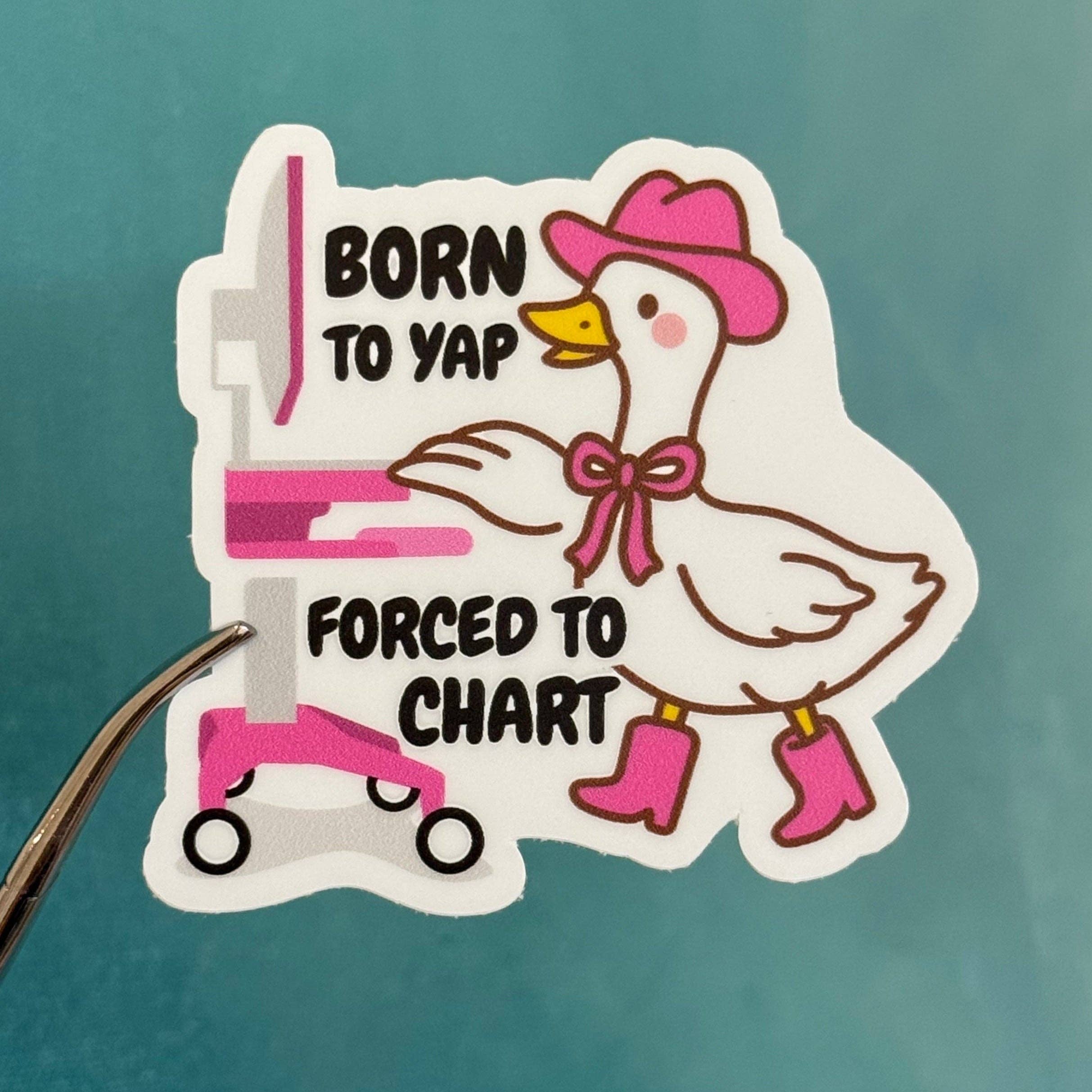 Sticker - Born To Yap - Scratch Resistant
