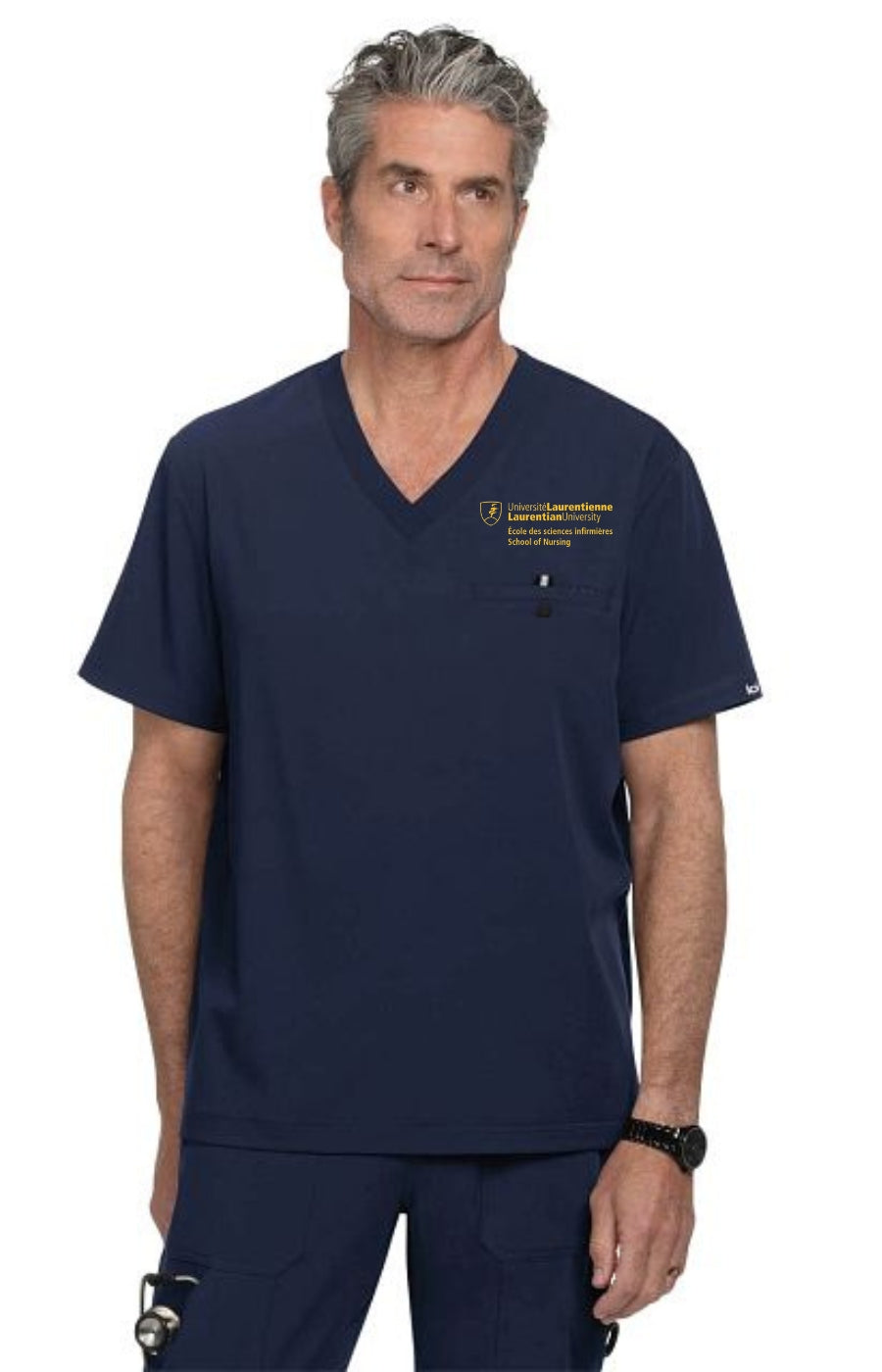 Laurentian Nursing - Men's 1-Pocket Scrub Top Men's Scrub Top koi Next Gen