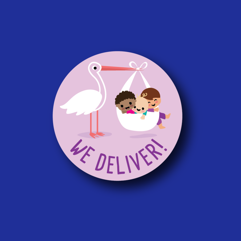 Interchangeable Badge Topper: We Deliver