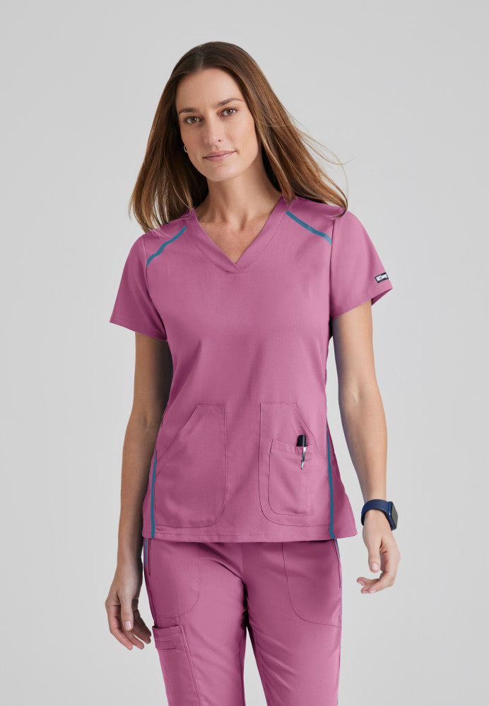 Elevate 3-Pocket V-Neck Scrub Top Women's Scrub Top Grey's Anatomy Impact