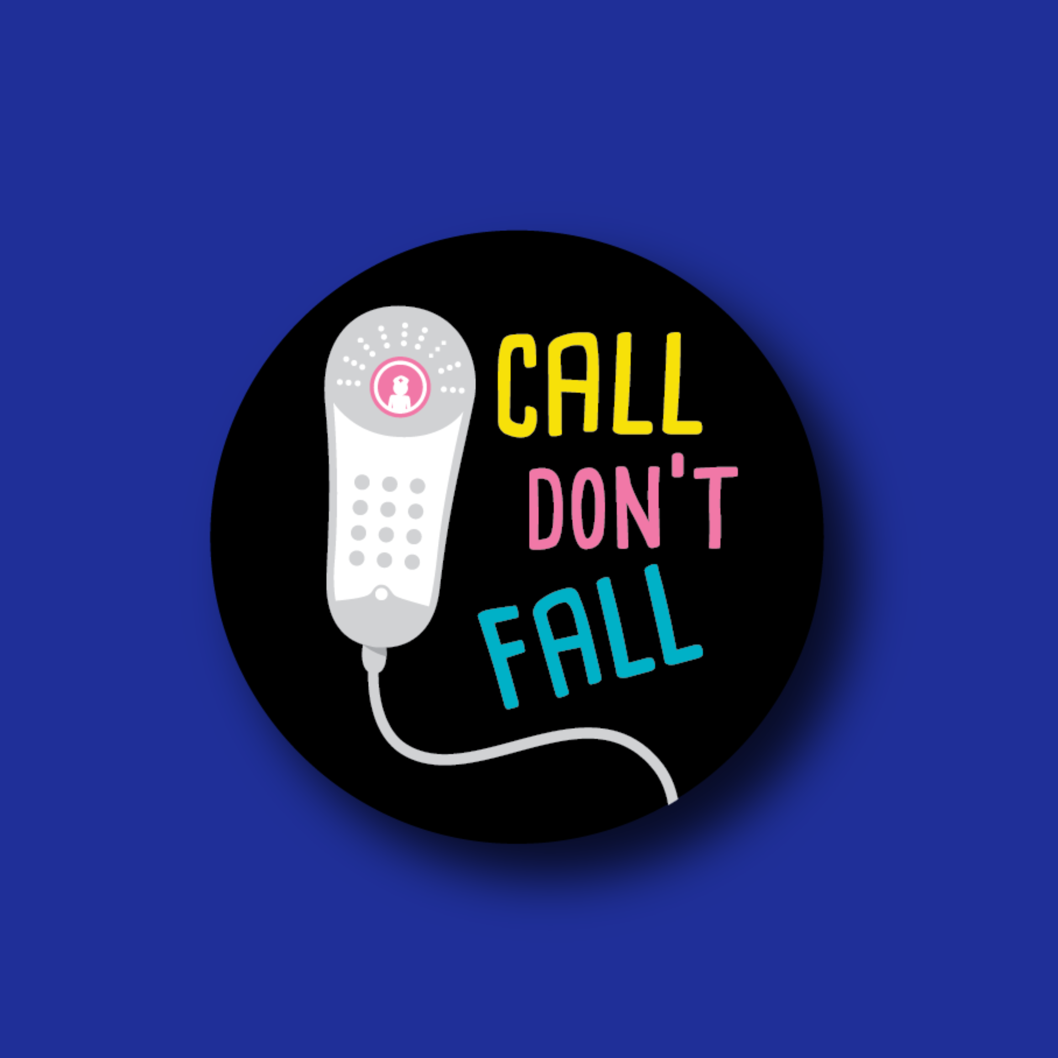 Interchangeable Badge Topper: Call, Don't Fall