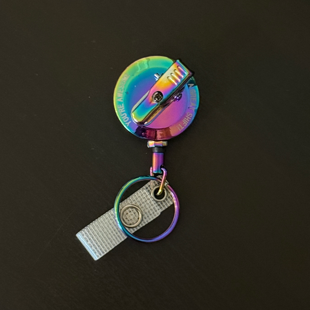 Interchangeable Heavy Duty Badge Reel Base - Rainbow