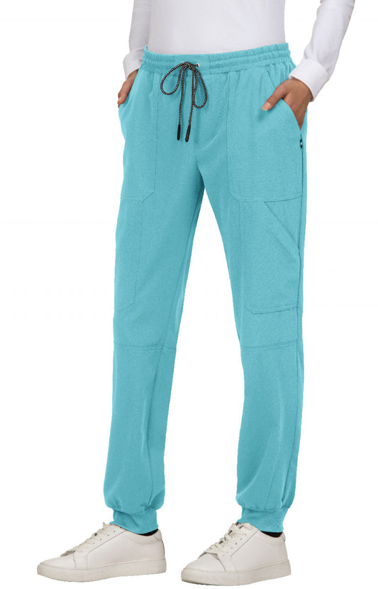 koi Next Gen | Good Vibe 7-Pocket Stretch Jogger Women's Scrub Jogger koi Next Gen Sea Glass XXS 