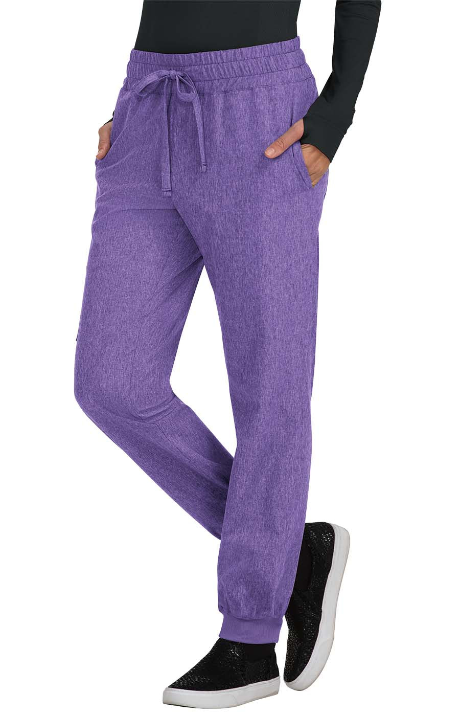 Gemma Women's 5-Pocket Stretch Scrub Jogger Women's Scrub Jogger koi Basics Heather Wisteria XXS