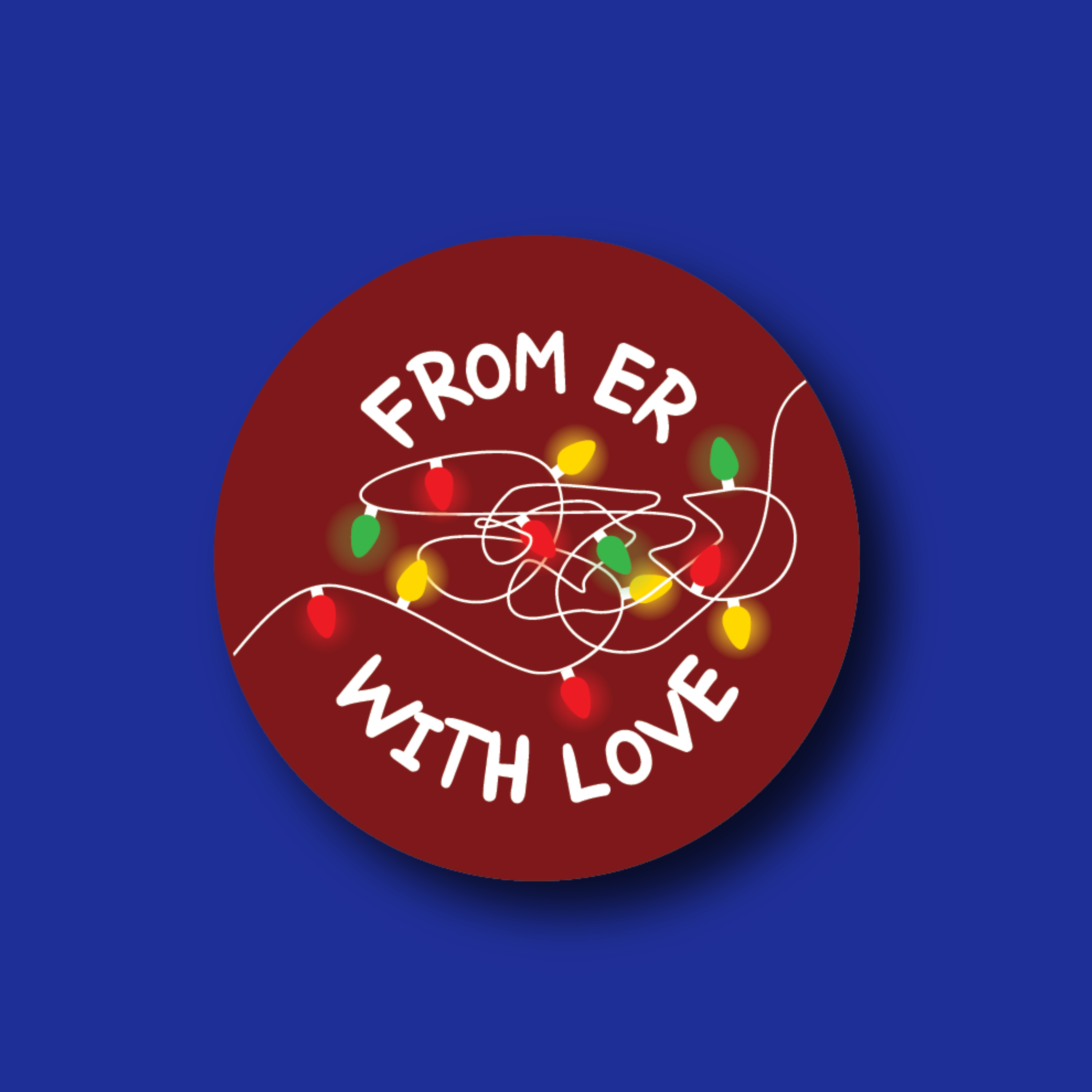 Interchangeable Badge Topper: From ER, with Love