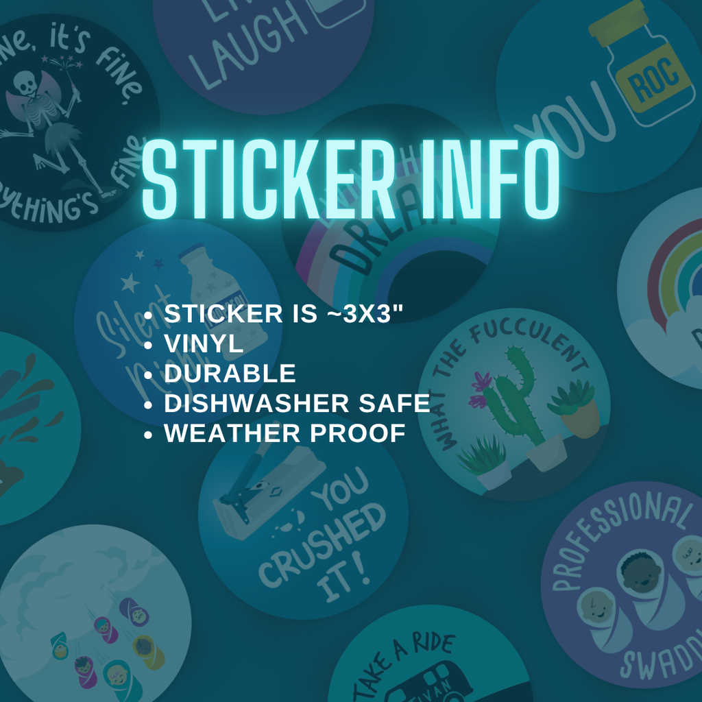Sticker - Thriving Skeleton - Durable Vinyl