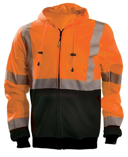 Black Bottom High Visibility Hoodie Sweatshirt High Visibility Sweatshirt OccuNomix Orange S