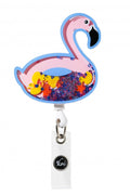 Flamingo Floatie - Retractable ID Badge Holder