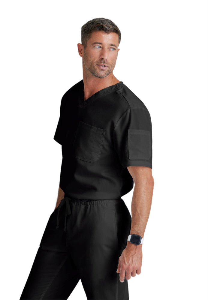 Grey's Anatomy | Evan 2-Pocket V-Neck Men's Scrub Top Men's Scrub Top Grey's Anatomy   