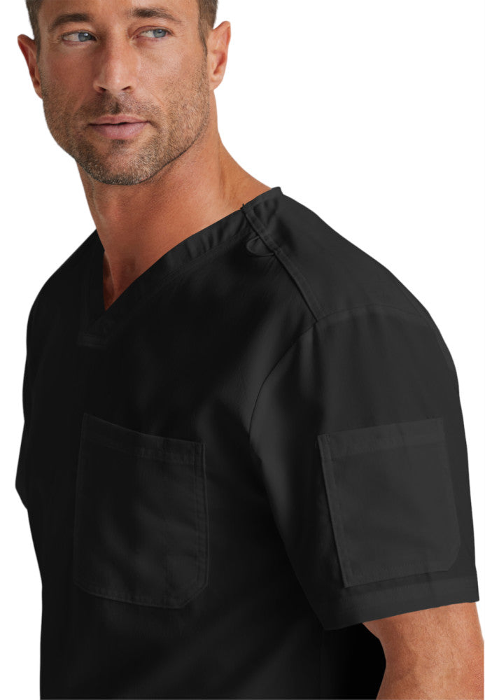 Grey's Anatomy | Evan 2-Pocket V-Neck Men's Scrub Top Men's Scrub Top Grey's Anatomy   