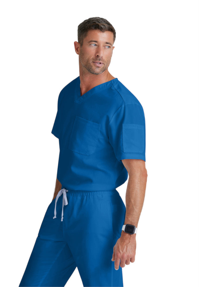 Grey's Anatomy | Evan 2-Pocket V-Neck Men's Scrub Top Men's Scrub Top Grey's Anatomy   