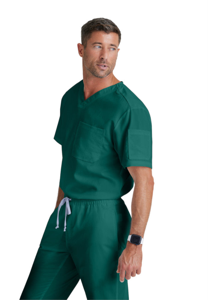 Evan 2-Pocket V-Neck Scrub Top Men's Scrub Top Grey's Anatomy