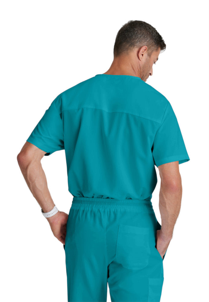 Evan 2-Pocket V-Neck Scrub Top Men's Scrub Top Grey's Anatomy