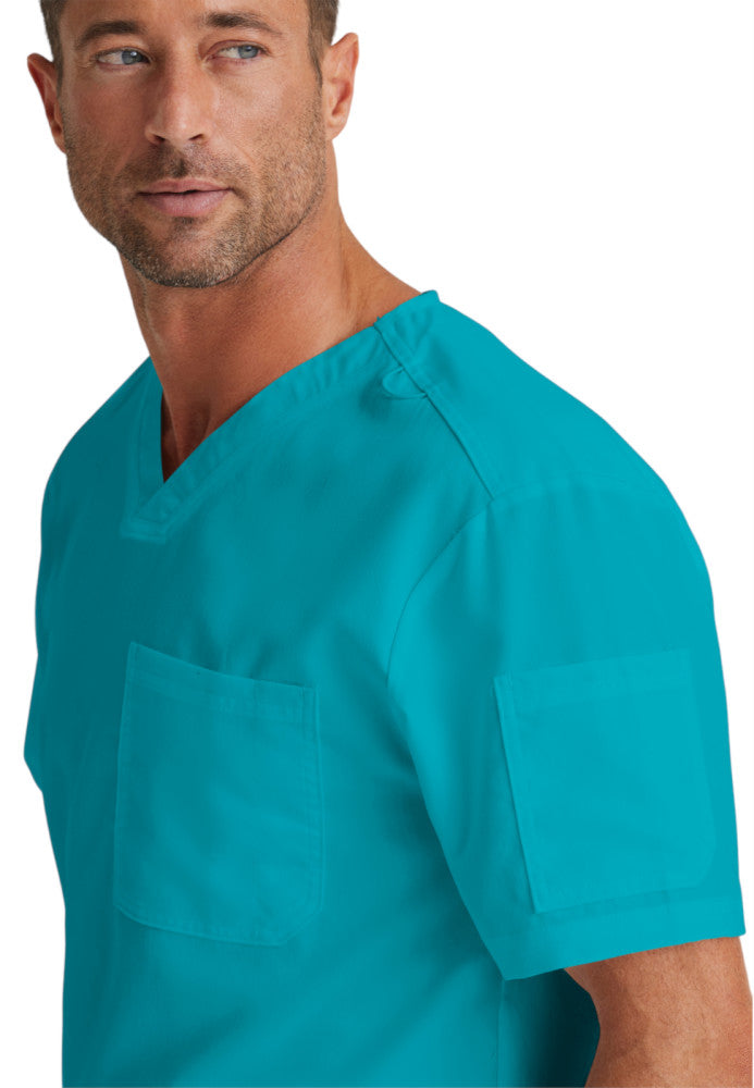 Grey's Anatomy | Evan 2-Pocket V-Neck Men's Scrub Top Men's Scrub Top Grey's Anatomy   