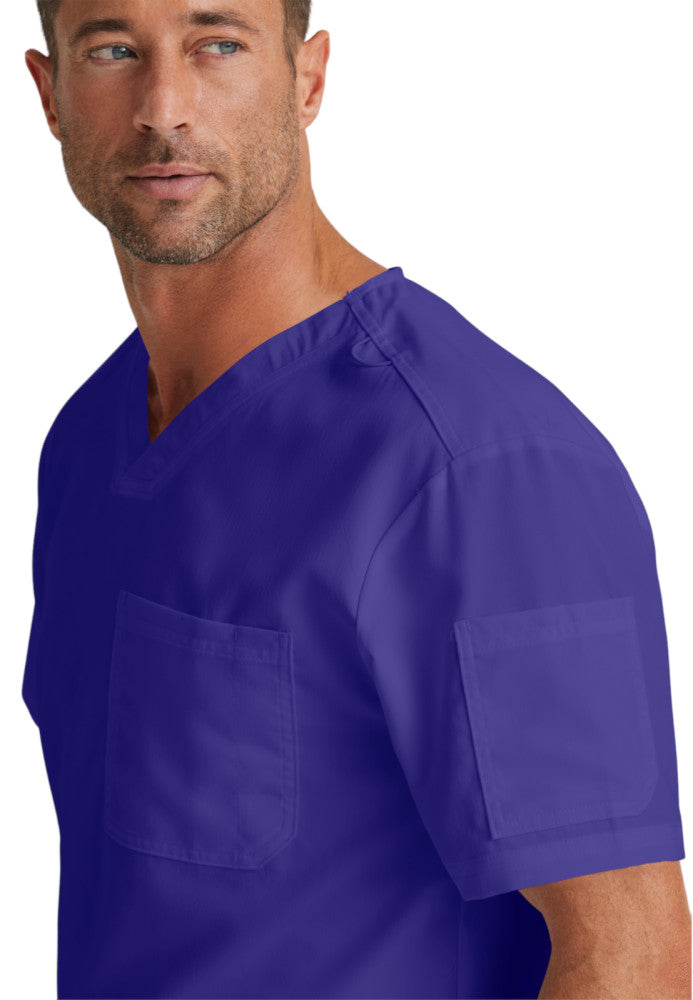 Grey's Anatomy | Evan 2-Pocket V-Neck Men's Scrub Top Men's Scrub Top Grey's Anatomy   