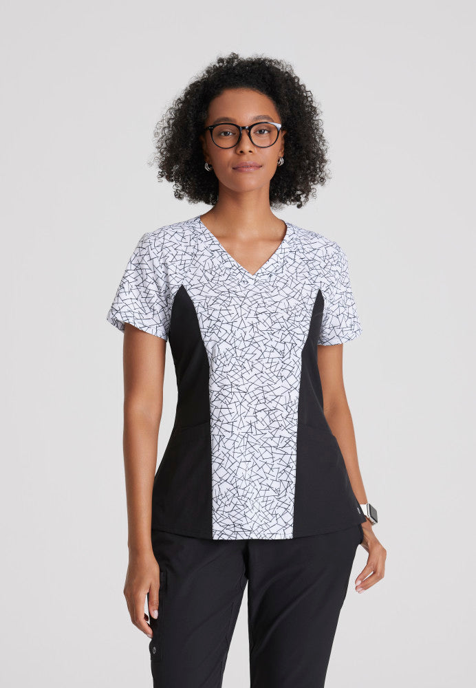 Thrive Barco One Women's V-Neck Scrub Print Top