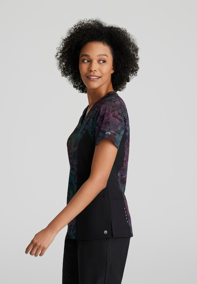 Thrive Barco One Women'sV-Neck Scrub Print Top Women's Print Scrub Top Barco One