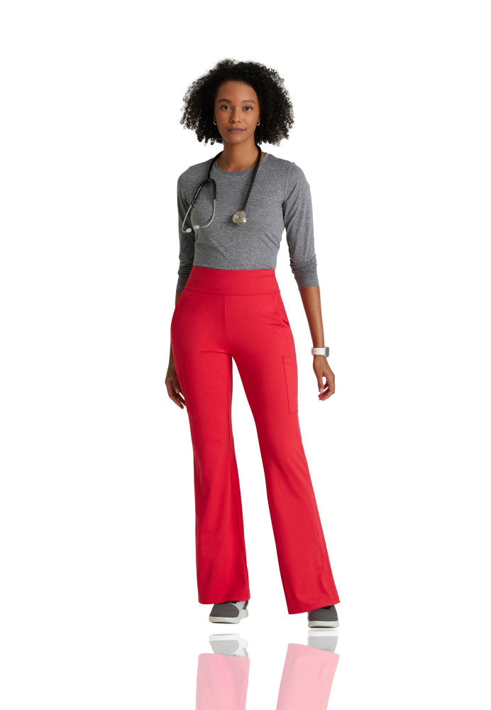 Tall Sprint Knit 7-Pocket High-Rise Flare Leg Scrub Pant Women's Tall Scrub Pant Barco One Performance Knit
