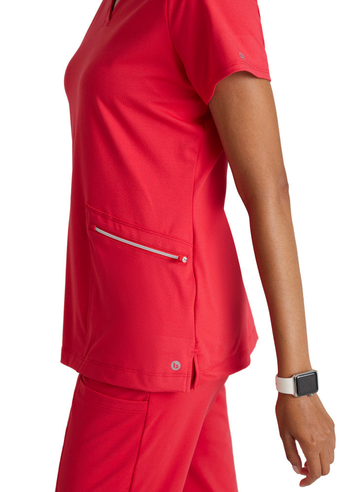 Victory Knit 2-Pocket V-Neck Scrub Top Women's Scrub Top Barco One Performance Knit