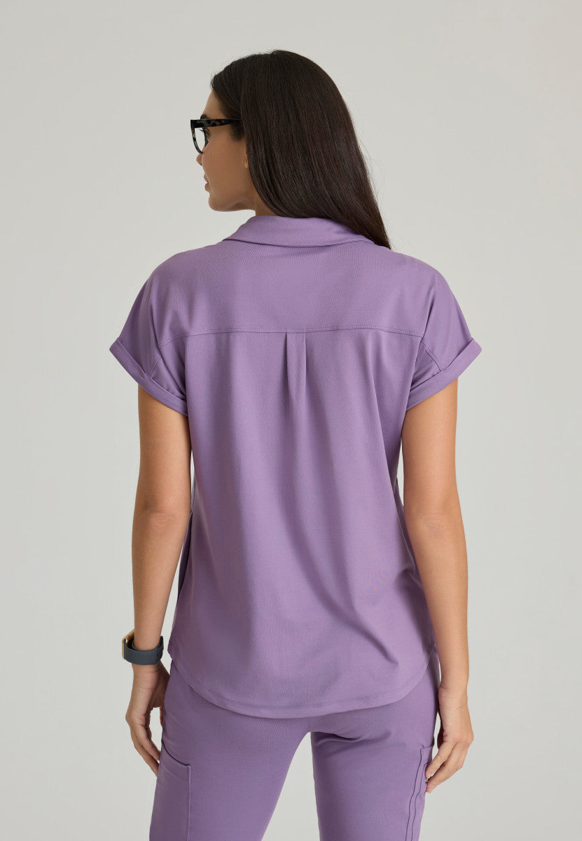 Engage Knit 2-Pocket Zip-Neck Dolman Scrub Top Women's Scrub Top Barco One Performance Knit