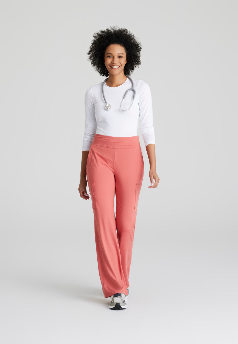 Barco One | Sprint Knit 7-Pocket High-Rise Flare Leg Scrub Pant Women's Scrub Pant Barco One Performance Knit   