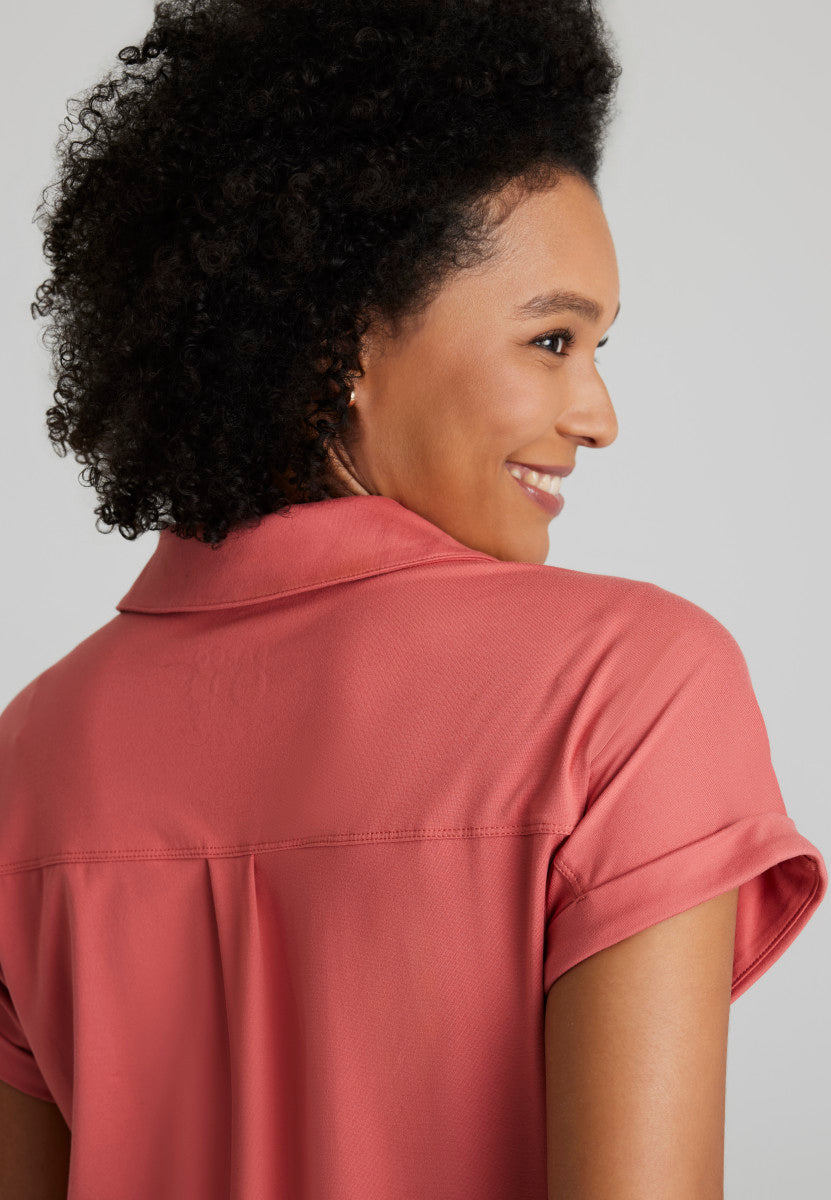 Barco One | Engage Knit 2-Pocket Zip-Neck Dolman Scrub Top Women's Scrub Top Barco One Performance Knit   