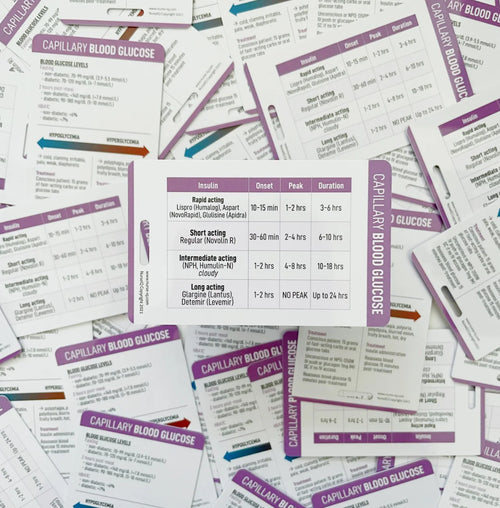 NURSEIQ Blood Glucose Reference Card Badge