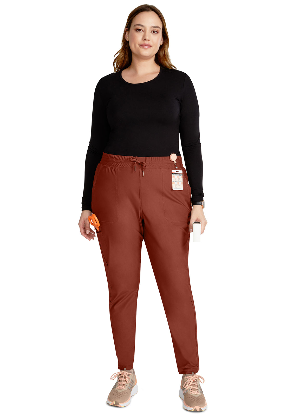 Form Mid Rise Tapered Leg Drawstring Scrub Pants Women's Scrub Pant Cherokee Form