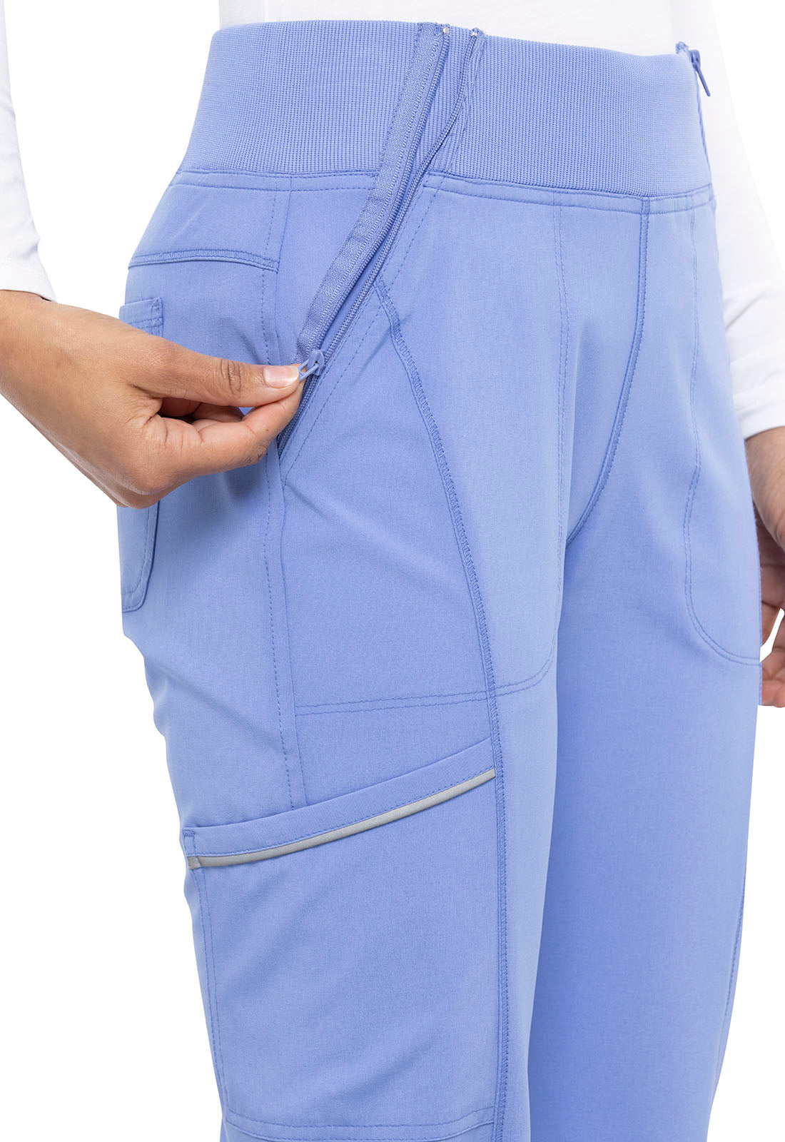 Petite Infinity Mid Rise Zipper Scrub Jogger Women's Petite Scrub Jogger Cherokee Infinity