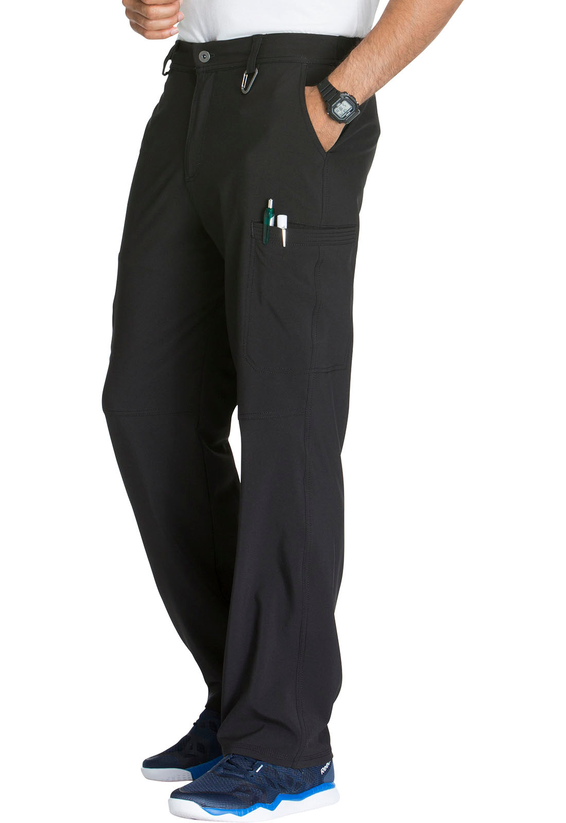 Infinity | Men's Fly Front Scrub Pant Men's Scrub Pant Cherokee Infinity Black XS 