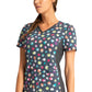 Cherokee iFlex | V-Neck Knit Panel Print Scrub Top Women's Print Top Cherokee iFlex   