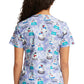 Cherokee Print Top - V-Neck Print Top in Chillin' Snowmies Women's Holiday Print Scrub Top Cherokee Prints   