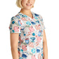 Cherokee Prints | V-Neck Tuckable Print Top in Care For The Cause Women's Print Scrub Top Cherokee Prints   