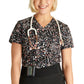 Cherokee Prints | V-Neck Tuckable Print Top in Sweetheart Geo Women's Print Scrub Top Cherokee Prints   