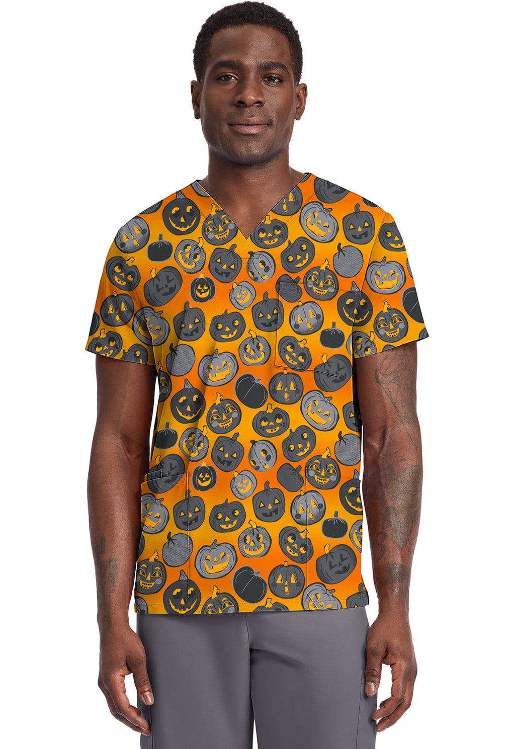 Happy Pumpkins Unisex Scub Top
